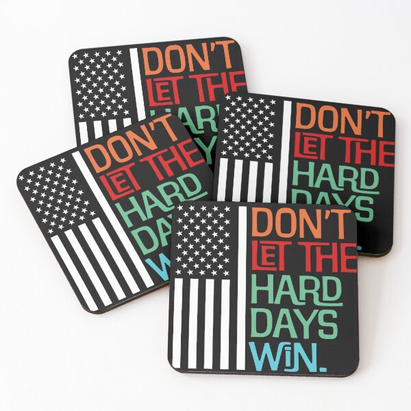Item preview, Don't let the hard days win USA flag patriotic democrats book lover designed and sold by House Sparrow.