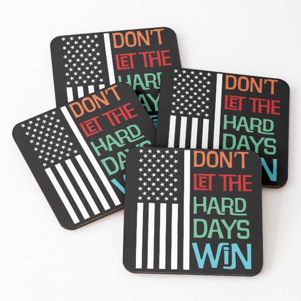 Item preview, Don't let the hard days win USA flag patriotic democrats book lover designed and sold by House Sparrow.