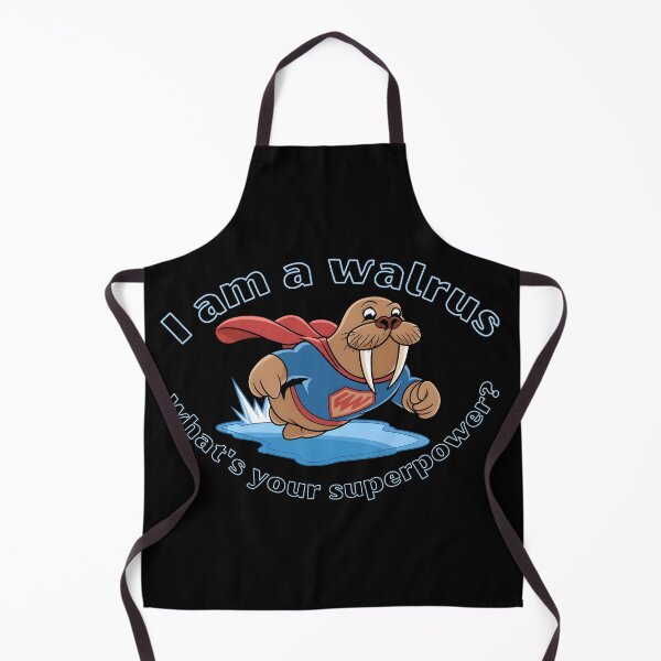 Item preview, Superhero Walrus Cartoon Funny Design, Coolrus The Walrus, Ice Bath designed and sold by IceBathDESIGNS.