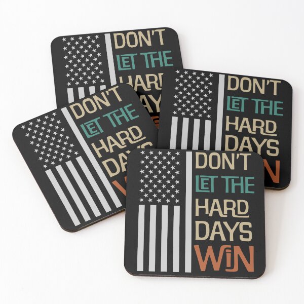 Item preview, Don't let the hard days win USA flag patriotic democrats book lover designed and sold by House Sparrow.