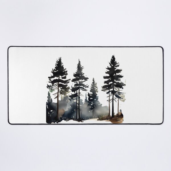 Item preview, Tall Pine Trees in Inc Watercolour @fluidwatercolor designed and sold by fluidwatercolor.