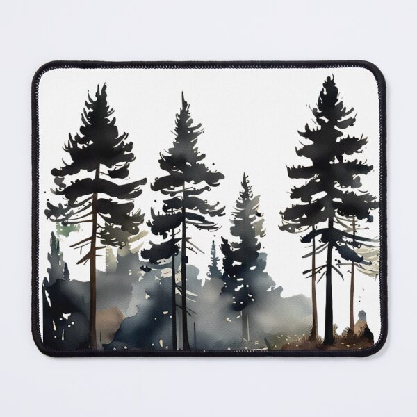 Item preview, Tall Pine Trees in Inc Watercolour @fluidwatercolor designed and sold by fluidwatercolor.