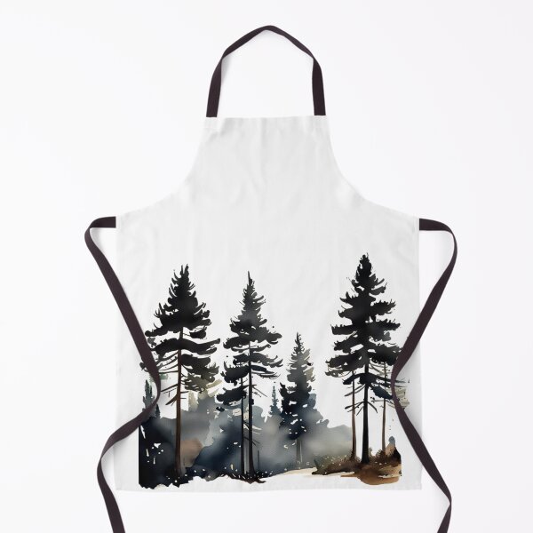 Item preview, Tall Pine Trees in Inc Watercolour @fluidwatercolor designed and sold by fluidwatercolor.