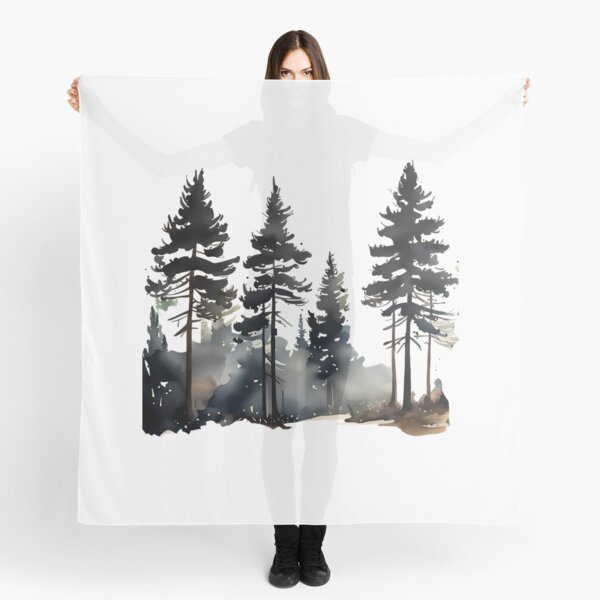 Item preview, Tall Pine Trees in Inc Watercolour @fluidwatercolor designed and sold by fluidwatercolor.