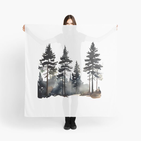 Item preview, Tall Pine Trees in Inc Watercolour @fluidwatercolor designed and sold by fluidwatercolor.