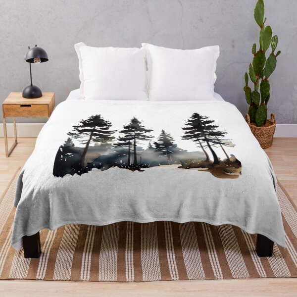 Item preview, Tall Pine Trees in Inc Watercolour @fluidwatercolor designed and sold by fluidwatercolor.
