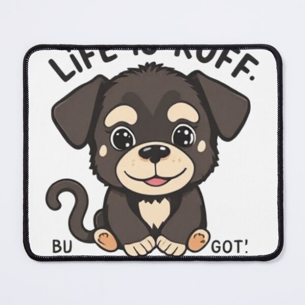 Item preview, Life is Ruff - Adorable Dog & Monkey Friendship Art designed and sold by Fluffy Joy Designs.