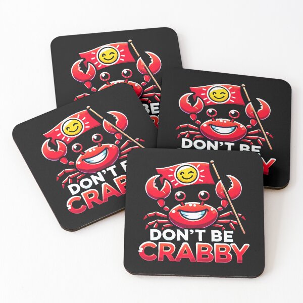 Item preview, Funny 'Don't Be Crabby' Cheerful Red Crab Design for Ocean and Humor Lovers designed and sold by DrawHandArt.