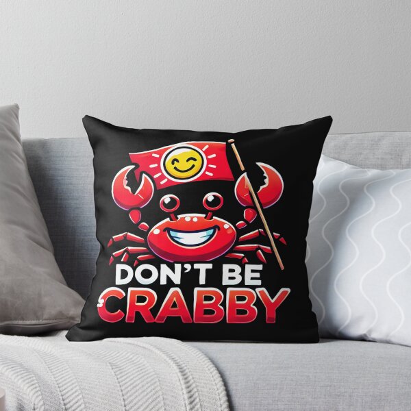 Item preview, Funny 'Don't Be Crabby' Cheerful Red Crab Design for Ocean and Humor Lovers designed and sold by DrawHandArt.