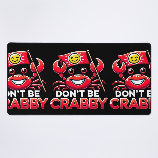 Item preview, Funny 'Don't Be Crabby' Cheerful Red Crab Design for Ocean and Humor Lovers designed and sold by DrawHandArt.