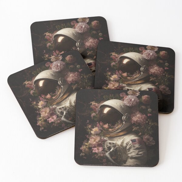 Item preview, Astronaut among flowers designed and sold by ro-scalabrini.