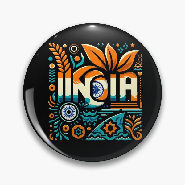 Item preview, India Tricolor Floral Art  designed and sold by Kalpa.