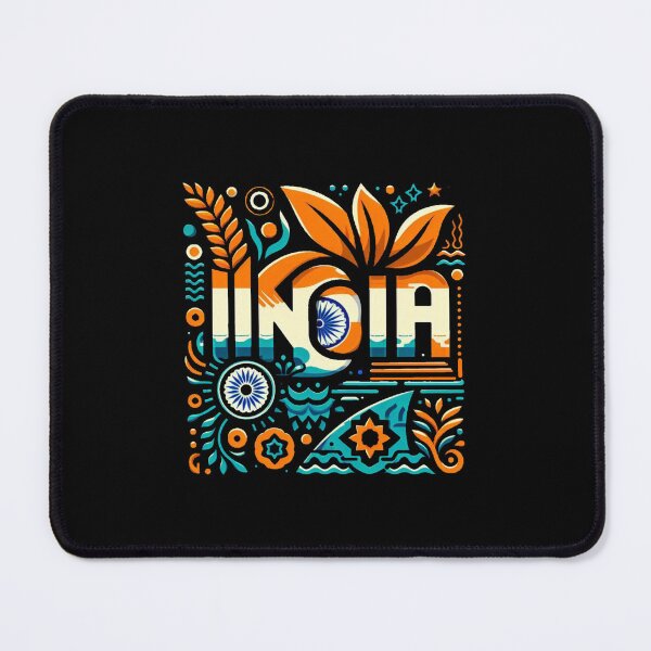 Item preview, India Tricolor Floral Art  designed and sold by Kalpa.