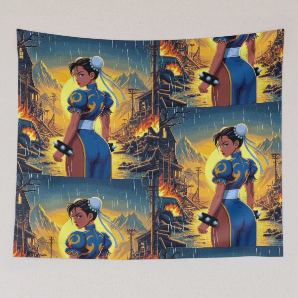 Item preview, Chun - Li, Street Fighter 2, old school video game 16-bit designed and sold by Spencer Holdsworth.