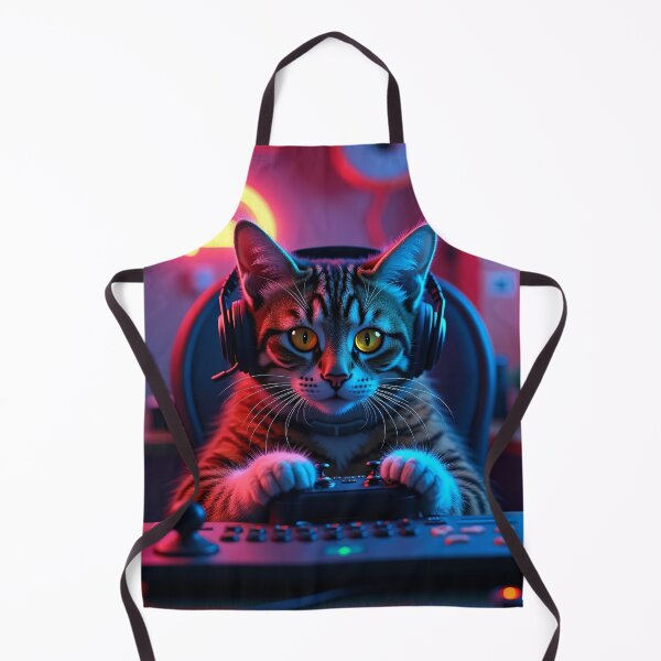 Item preview, Cat playing video games on console designed and sold by WelSol.