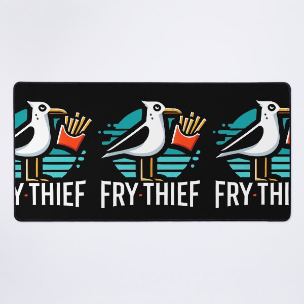 Item preview, Funny Fry Thief Seagull Cartoon Design for Beach and Food Lovers designed and sold by DrawHandArt.