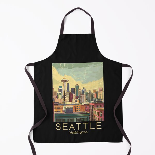 Item preview, A Vintage Travel Illustration of Seattle - Washington - US designed and sold by GoodOldVintage.