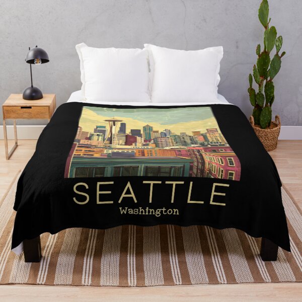 Item preview, A Vintage Travel Illustration of Seattle - Washington - US designed and sold by GoodOldVintage.