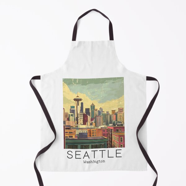 Item preview, A Vintage Travel Illustration of Seattle - Washington - US designed and sold by GoodOldVintage.