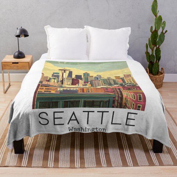 Item preview, A Vintage Travel Illustration of Seattle - Washington - US designed and sold by GoodOldVintage.