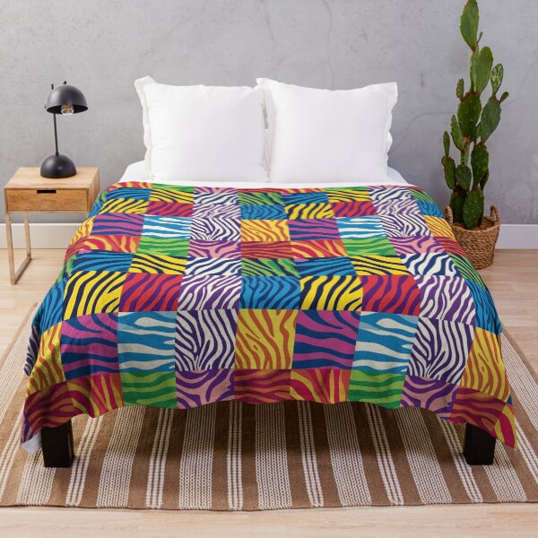 Item preview, Vibrant Zebra Print Patchwork designed and sold by trendteezstore.