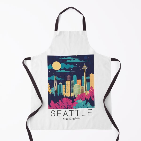 Item preview, A Vintage Travel Illustration of Seattle - Washington - US designed and sold by GoodOldVintage.