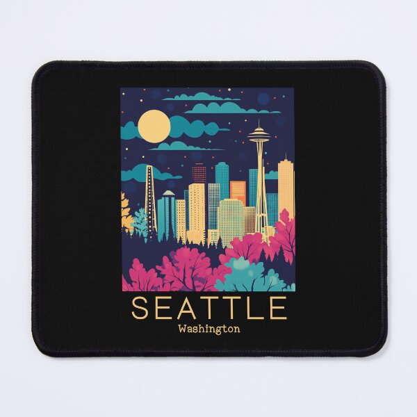 Item preview, A Vintage Travel Illustration of Seattle - Washington - US designed and sold by GoodOldVintage.