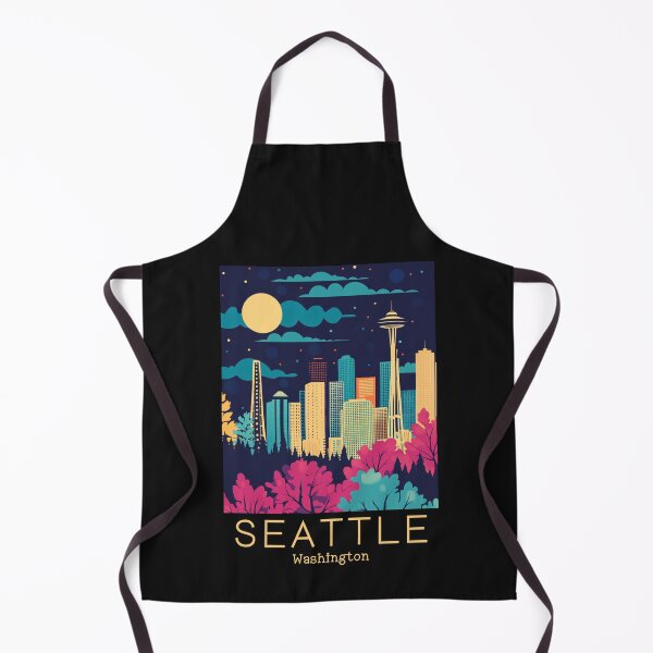 Item preview, A Vintage Travel Illustration of Seattle - Washington - US designed and sold by GoodOldVintage.