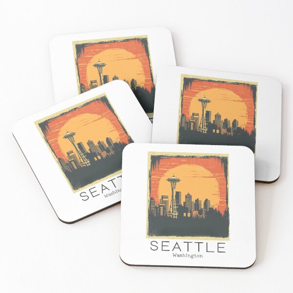 Item preview, A Vintage Travel Illustration of Seattle - Washington - US designed and sold by GoodOldVintage.