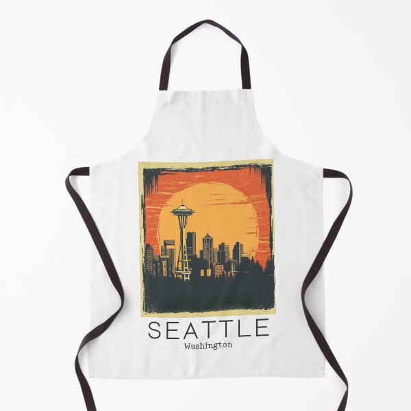 Item preview, A Vintage Travel Illustration of Seattle - Washington - US designed and sold by GoodOldVintage.