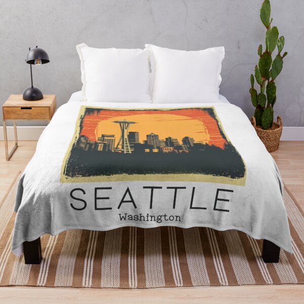 Item preview, A Vintage Travel Illustration of Seattle - Washington - US designed and sold by GoodOldVintage.
