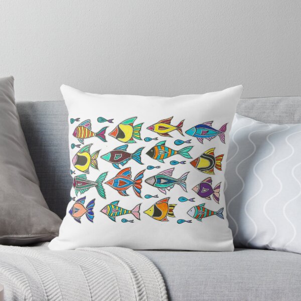 Item preview, Colorful Shoal – Hand Painted Marine Art designed and sold by Backartdesign.