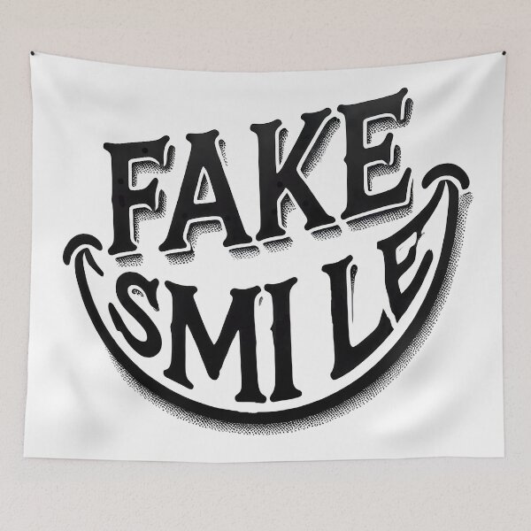 Item preview, Fake smile, Smiley Art designed and sold by TrueArtVibes.