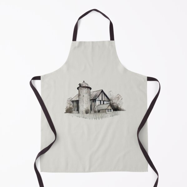 Item preview, Old BARN and Stone Silo, Freehand Drawing designed and sold by JoyfulWhimsy.