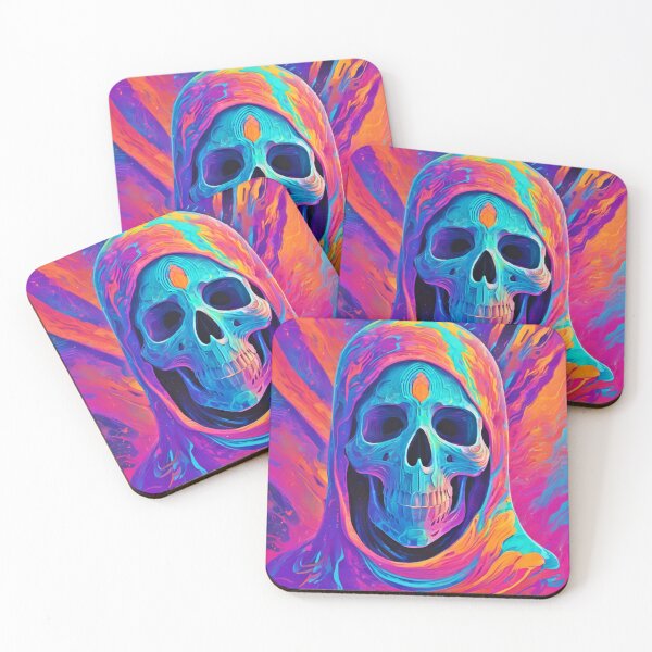 Item preview, Neon Glowing Skull Art designed and sold by Health And Fitness Posts e-Store.