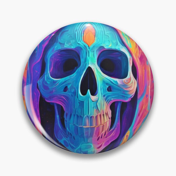 Item preview, Neon Glowing Skull Art designed and sold by Health And Fitness Posts e-Store.