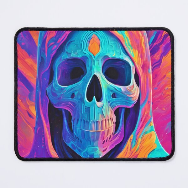 Item preview, Neon Glowing Skull Art designed and sold by Health And Fitness Posts e-Store.