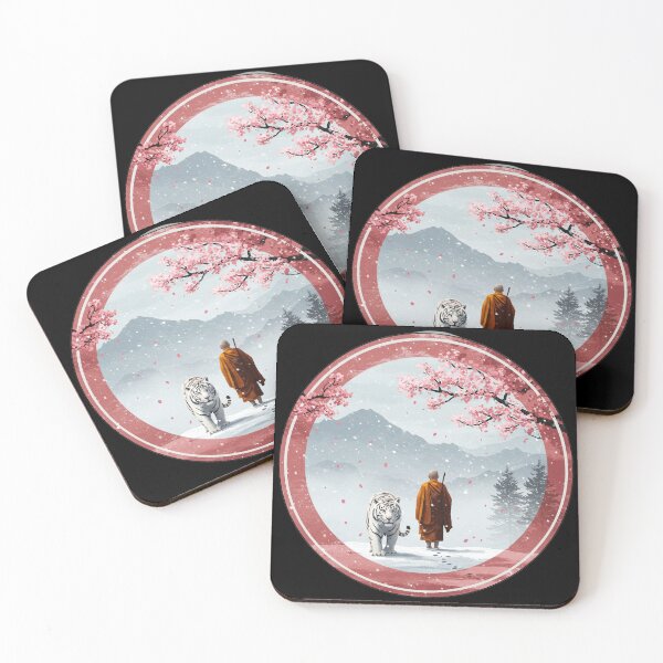 Item preview, Monk and White Tiger in the Mountains designed and sold by mrchavish.