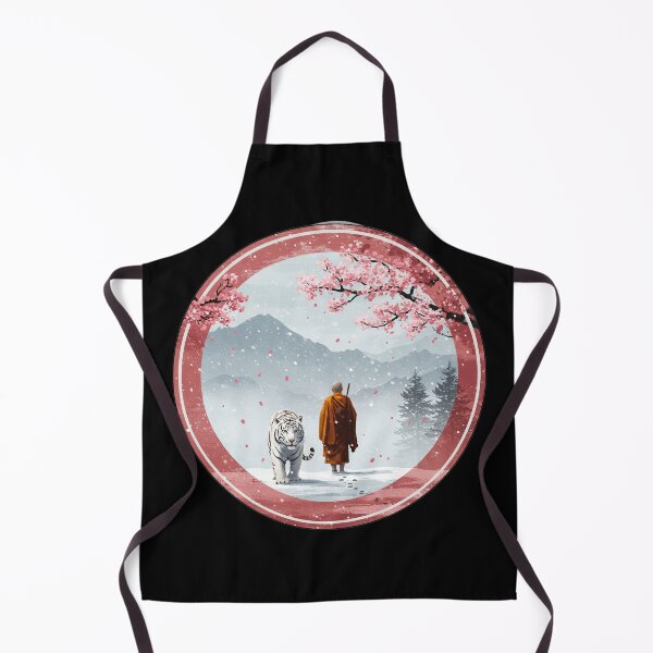 Item preview, Monk and White Tiger in the Mountains designed and sold by mrchavish.