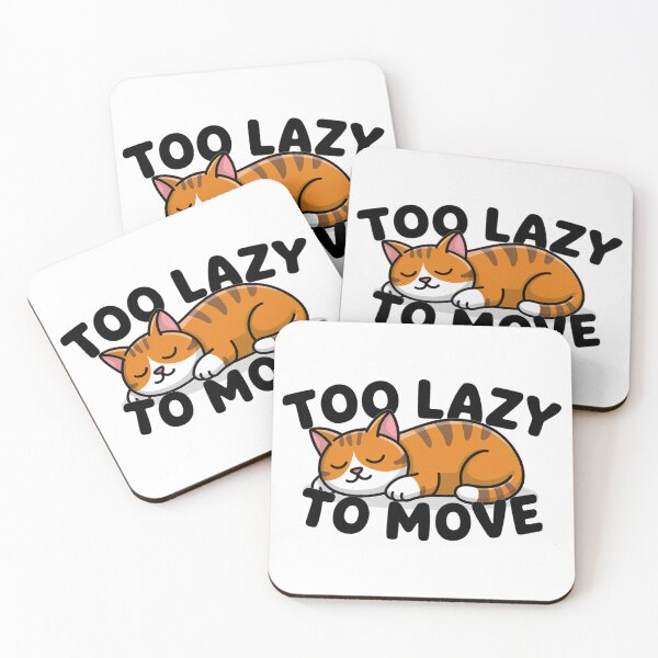 Item preview, Too Lazy To Move Orange Cat designed and sold by MonkiFlipp.