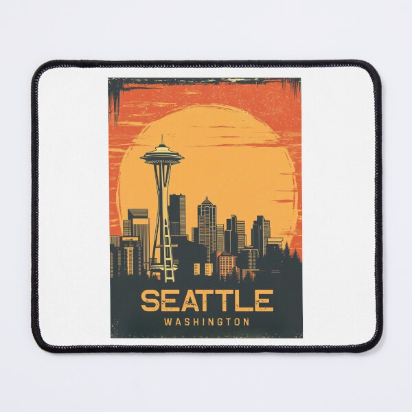 Item preview, A Vintage Travel Illustration of Seattle - Washington - US designed and sold by GoodOldVintage.