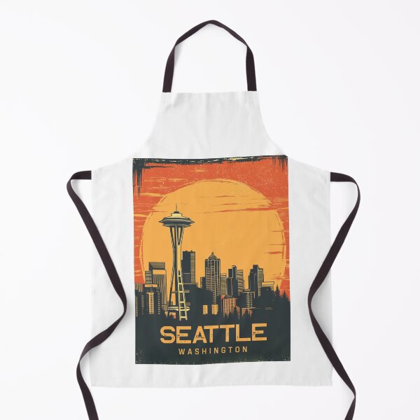 Item preview, A Vintage Travel Illustration of Seattle - Washington - US designed and sold by GoodOldVintage.