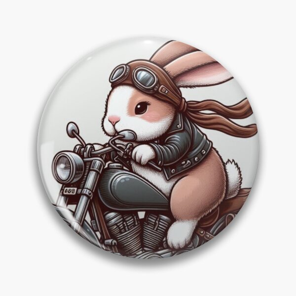 Item preview, Brother bunny on a motorcycle designed and sold by Dogandesighn.
