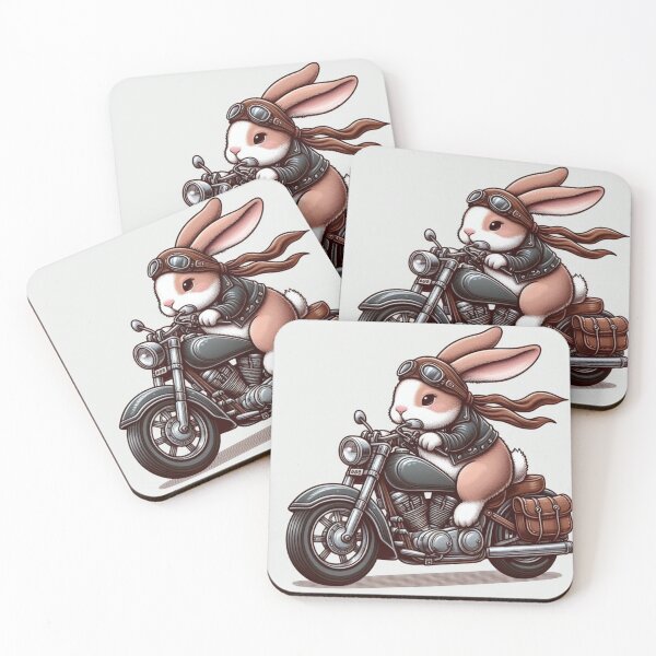 Item preview, Brother bunny on a motorcycle designed and sold by Dogandesighn.
