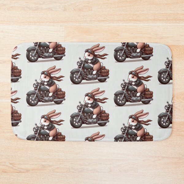 Item preview, Brother bunny on a motorcycle designed and sold by Dogandesighn.