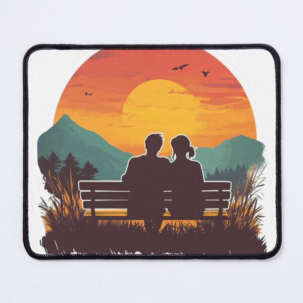 Item preview, Bench Friends, Couple designed and sold by NicolasGlowArt.