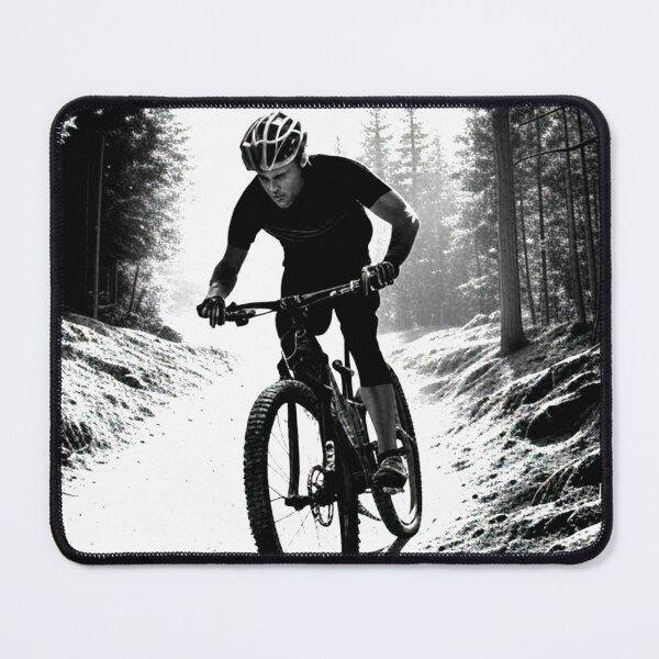 Item preview, Black and White MTB Racer – Speed and Precision designed and sold by GrizzlyCollective.