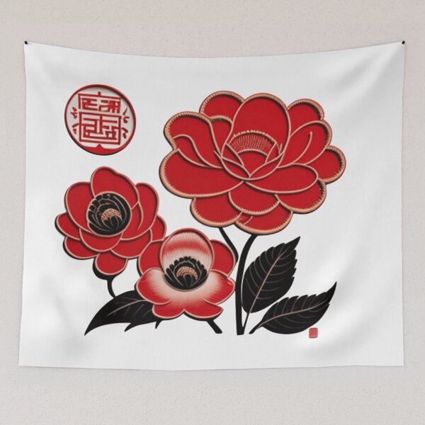 Item preview, Little red floral  designed and sold by Roxburylane.