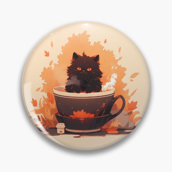 Item preview, Black cat claims teacup as its own designed and sold by WoollenLlama.