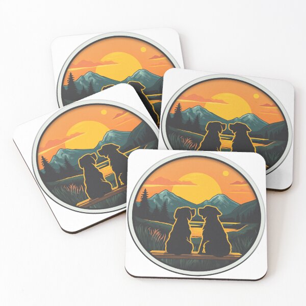 Item preview, Dogs and Landscape designed and sold by NicolasGlowArt.